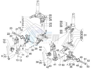 MP3 400 ie lt Touring drawing Front fork components (Mingxing)