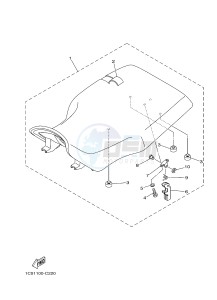 YFM125A YFM125GB GRIZZLY 125 (1PY2 1PY3 1PY1) drawing SEAT