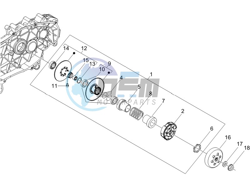 Driven pulley