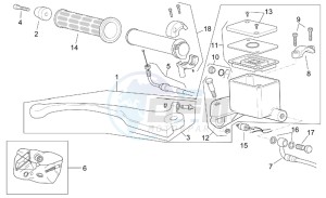 Leonardo 250-300 (eng. Minarelli) drawing Front master brake cilinder