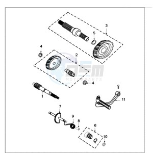 LUDIX 14 P RO 4T EU drawing DRIVE SHAFTS / KICKSTARTER