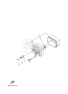 YFM700FWAD YFM700PF GRIZZLY 700 EPS (B383) drawing TAILLIGHT