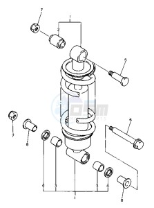 XJ S DIVERSION 600 drawing REAR SUSPENSION