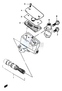 GSF1200A (E18) drawing FRONT MASTER CYLINDER (GSF1200T V W X Y ST SV SW SX SY)