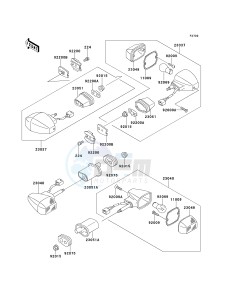 ZX 900 E [NINJA ZX-9R] (E1-E2) [NINJA ZX-9R] drawing TURN SIGNALS