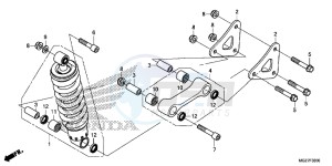 CB500XE CB500X ABS UK - (E) drawing REAR CUSHION