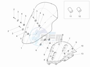 MP3 400 ie lt Touring drawing Windshield