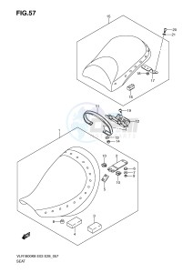 VLR1800 (E3-E28) drawing SEAT (VLR1800TK8 TK9 TL0)