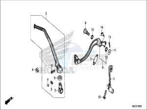 CRF450RH Europe Direct - (ED) drawing PEDAL/KICK STARTER ARM