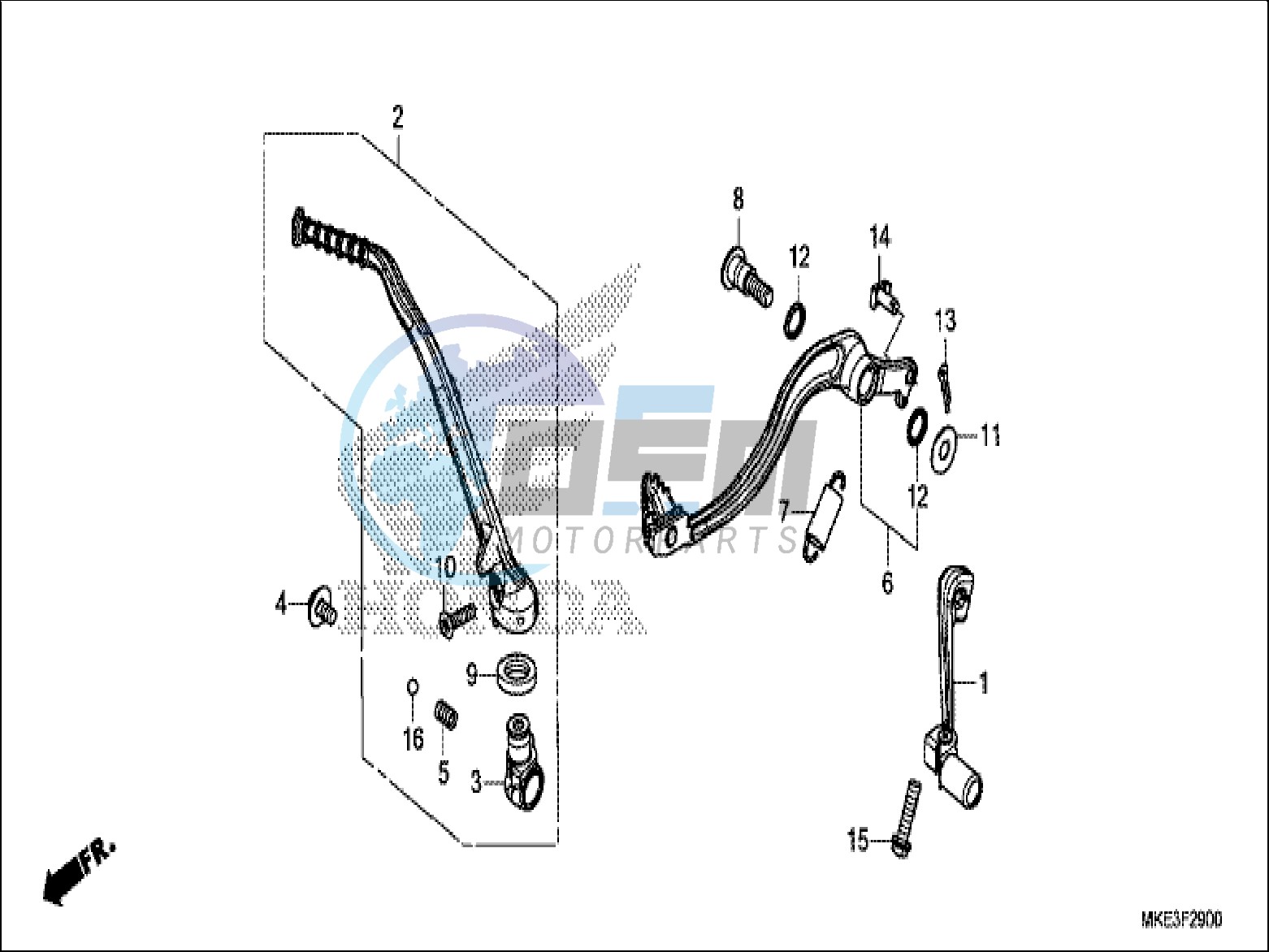 PEDAL/KICK STARTER ARM