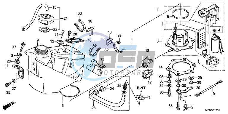 FUEL TANK (CRF450RB/C)