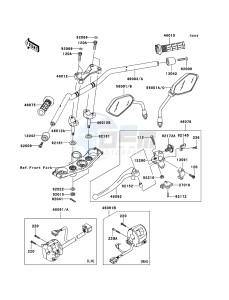 Z750 ZR750L8F GB XX (EU ME A(FRICA) drawing Handlebar