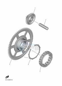 YZF600 YZF-R6 RaceBASE (BN6P) drawing STARTER