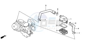 VT1100C drawing SUB AIR CLEANER (VT1100CV)