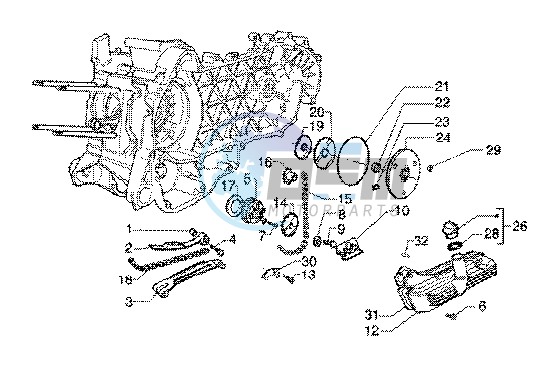 Pump group-oil pan