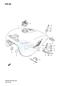 VZ800 (E3-E28) MARAUDER drawing FUEL TANK (MODEL K5 K6)