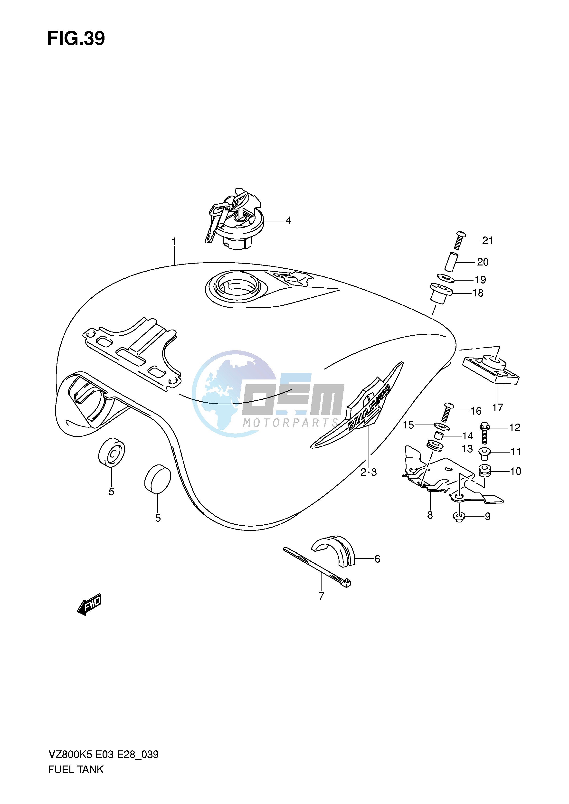 FUEL TANK (MODEL K5 K6)