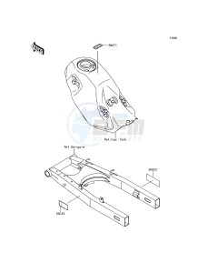 KLX125 KLX125CGF XX (EU ME A(FRICA) drawing Labels