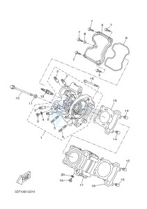 MT125A MT-125 ABS (BR36 BR36 BR36 BR36) drawing CYLINDER HEAD