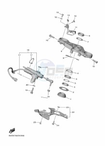 YZF1000D YZF-R1M (B4SD) drawing STEERING