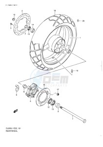 DL 650 V-STROM EU-UK drawing REAR WHEEL