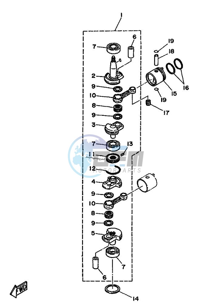 CRANKSHAFT--PISTON