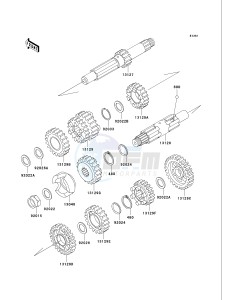 VN 750 A [VULCAN 750] (A6F) A6F drawing TRANSMISSION