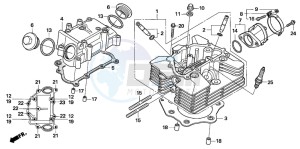 TRX500TM drawing CYLINDER HEAD