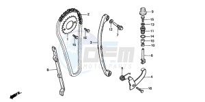 XR200R drawing CAM CHAIN/TENSIONER