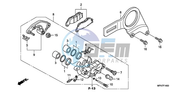 REAR BRAKE CALIPER (CB1000R)