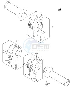 GSF1200 (E2) Bandit drawing HANDLE SWITCH (GSF1200SK3 SK4 SK5 SZK5)