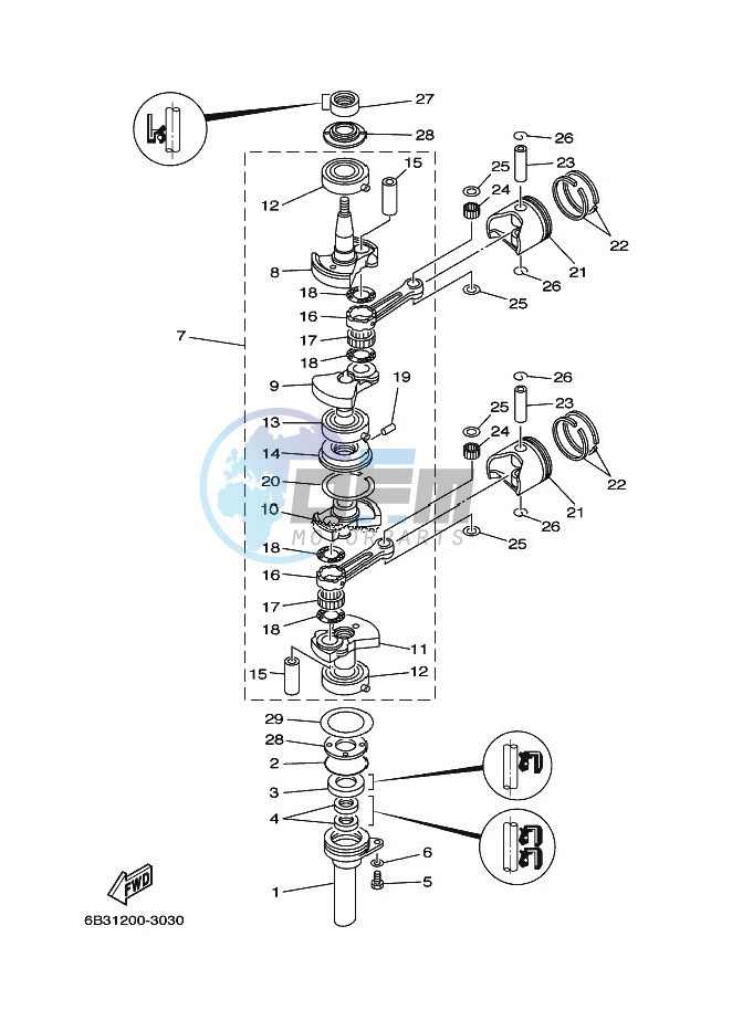 CRANKSHAFT--PISTON