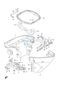 DF 25 V-Twin drawing Side Cover Remote Control