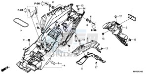 CBR500R England - (3ED) drawing REAR FENDER