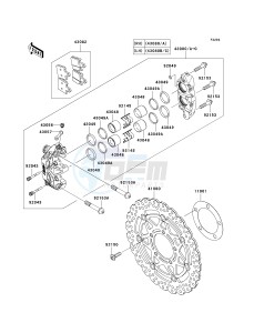 ZR 1000 B [Z1000 EUROPEAN] (B7F-B9F) 0B9F drawing FRONT BRAKE