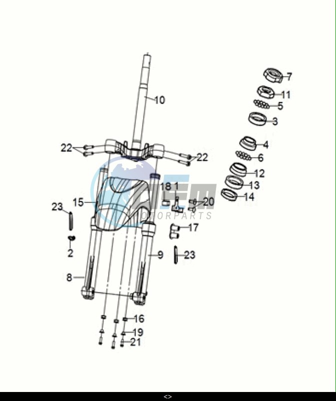 STEERING STEM - FRONT CUSHION