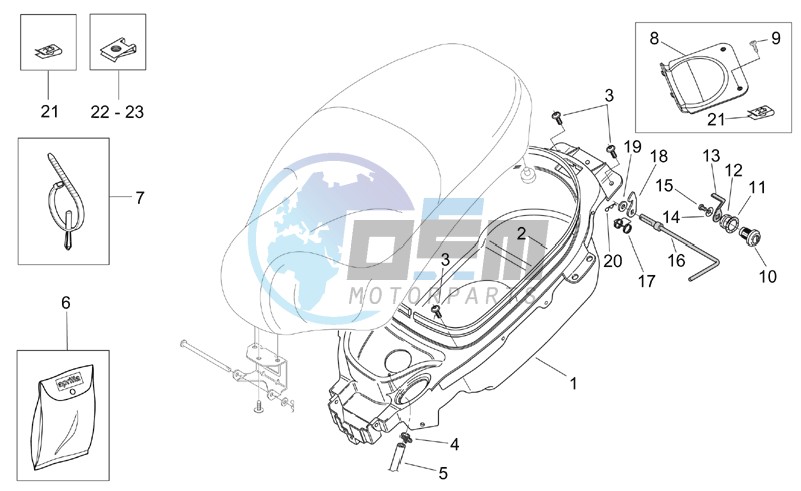 Helmet compartment