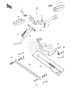 KD 80 C [KD80] (M1-M2) [KD80] drawing FOOTRESTS_STAND_BRAKE PEDAL