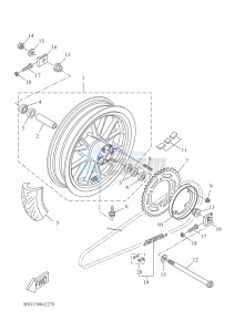 YZF125-A YZF-R125 (B5G1) drawing REAR WHEEL