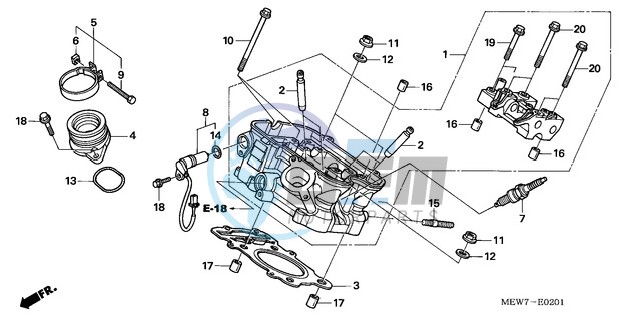 REAR CYLINDER HEAD