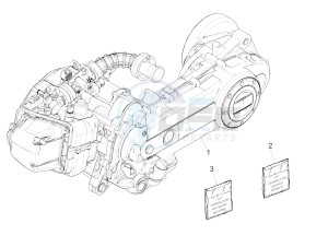 Liberty 50 iGet 4T 3V 25kmh (EMEA) drawing Engine, assembly