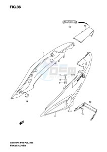 GS500 (P3) drawing FRAME COVER (MODEL K3)