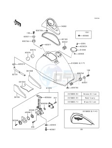 VN 800 B [VULCAN 800 CLASSIC] (B1-B5) [VULCAN 800 CLASSIC] drawing FUEL TANK -- VN800-B2- -