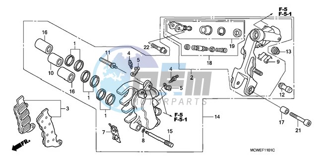 L. FRONT BRAKE CALIPER