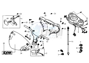 RED DEVIL - 50 cc drawing DASHBOARD UNIT