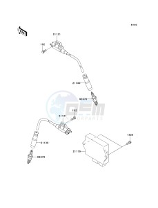 KSV 700 A [KFX 700] (A6F-A9F) A6F drawing IGNITION SYSTEM