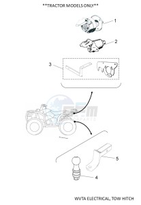 YFM450FWBD KODIAK 450 (B5R3) drawing WVTA ELECTRICAL, TOW HITCH