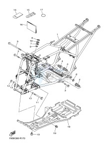 YFM350FWA GRIZZLY 350 4WD (1NSK) drawing FRAME