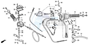 TRX350TE FOURTRAX 350 ES drawing SWITCH CABLE