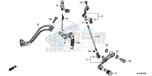 CRF1000DG CRF1000 - Africa Twin - Dual Clutch Europe Direct - (ED) drawing PEDAL